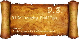 Diószeghy Beáta névjegykártya
